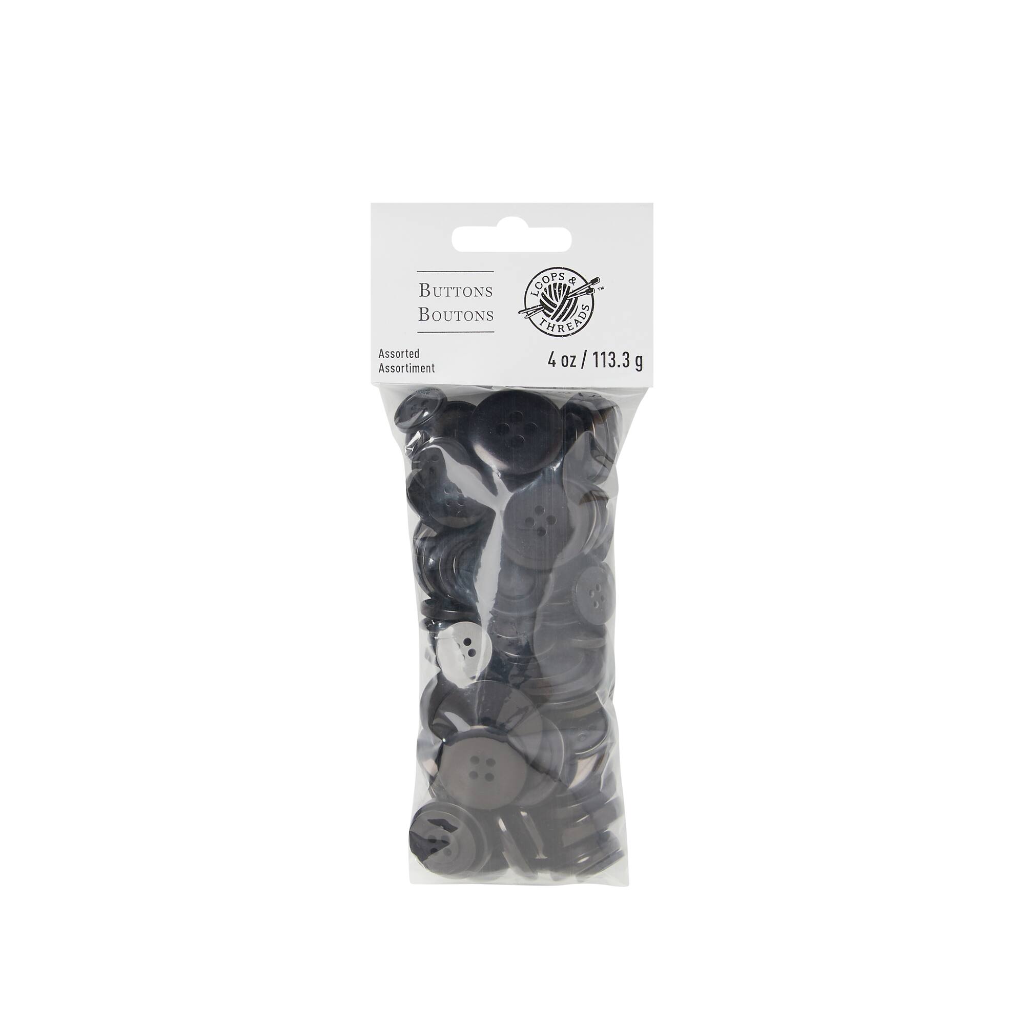 Black Buttons Value Pack By Loops & Threads®